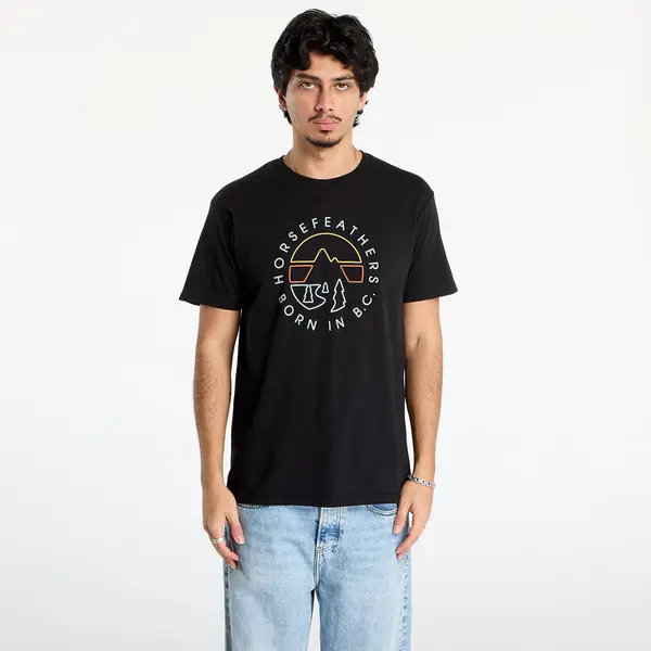 Horsefeathers Тениска Horsefeathers Line Circle T-Shirt Black M