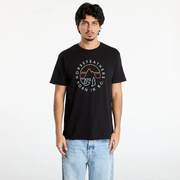 Horsefeathers Тениска Horsefeathers Line Circle T-Shirt Black S