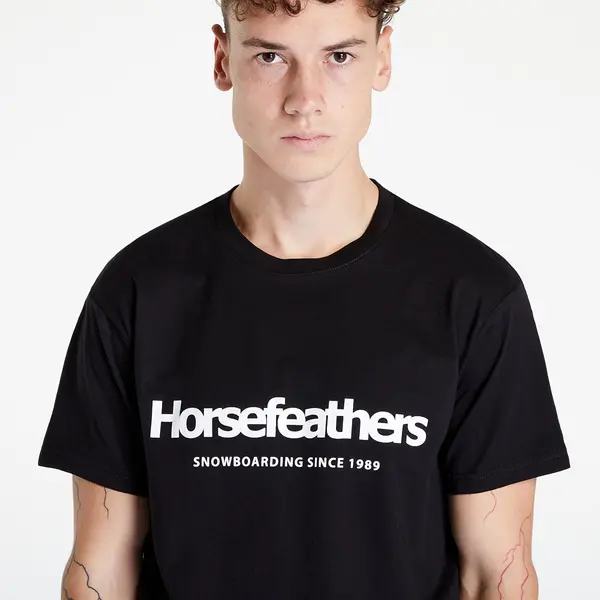 Horsefeathers Тениска Horsefeathers Quarter T-Shirt Black S