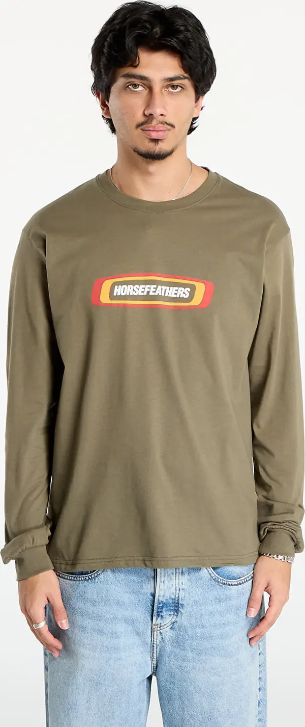 Horsefeathers Тениска Horsefeathers Raceway Ls T-Shirt Burnt Olive S