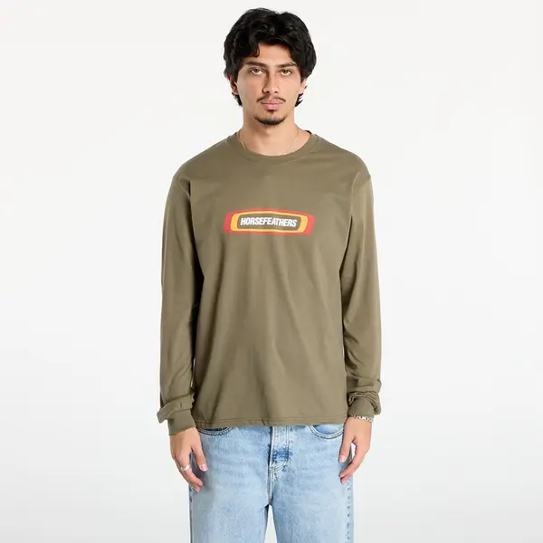 Horsefeathers Тениска Horsefeathers Raceway Ls T-Shirt Burnt Olive S
