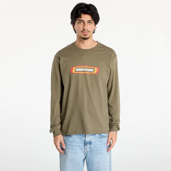 Horsefeathers Тениска Horsefeathers Raceway Ls T-Shirt Burnt Olive XXL