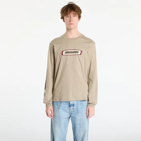 Horsefeathers Тениска Horsefeathers Raceway Ls T-Shirt Taupe S