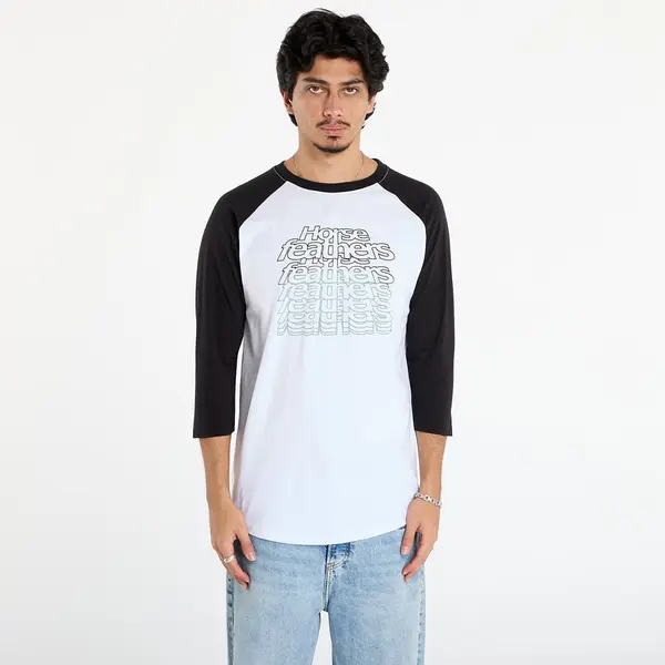 Horsefeathers Тениска Horsefeathers Rollin Raglan T-Shirt White/ Black XXL