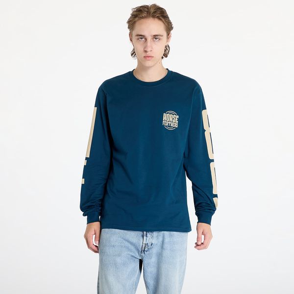 Horsefeathers Тениска Horsefeathers Tall Typo Long Sleeve T-Shirt Pond S
