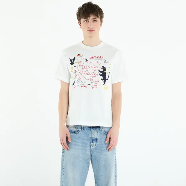 HUMAN MADE Тениска HUMAN MADE Embroidered T-Shirt UNISEX White XL