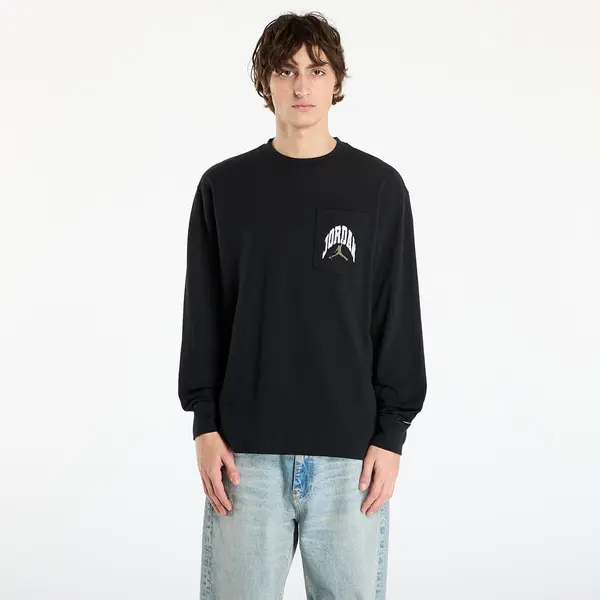Jordan Тениска Jordan Brooklyn Men's Realtree Long-Sleeve Pocket Crew Neck Black/ Sail L