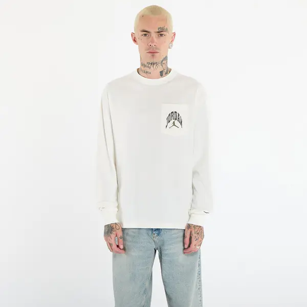 Jordan Тениска Jordan Brooklyn Men's Realtree Long-Sleeve Pocket Crew Neck Sail/ Black XXL