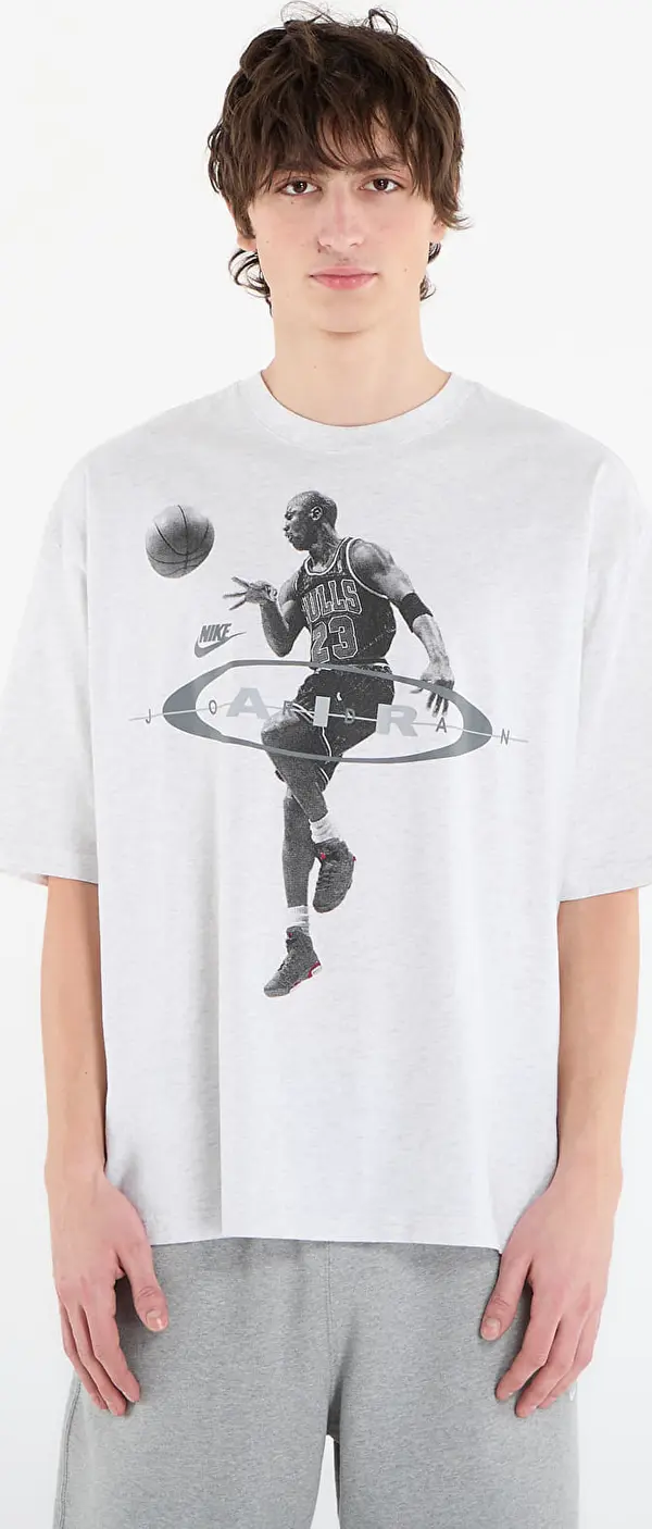 Jordan Тениска Jordan Brooklyn Men's T-Shirt Birch Heather/ Black L