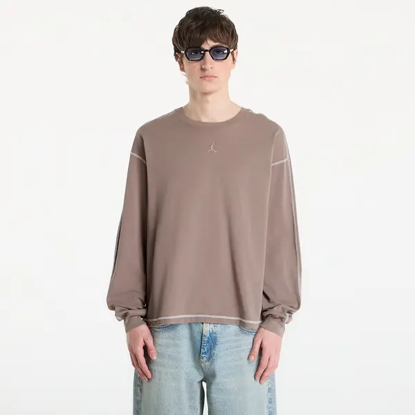 Jordan Тениска Jordan Flight Men's Heavyweight Long-Sleeve Top Olive Grey/ Sail/ Olive Grey S