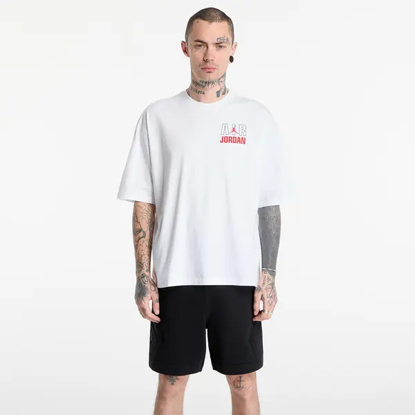 Jordan Тениска Jordan Flight Men's T-Shirt White/ University Red M
