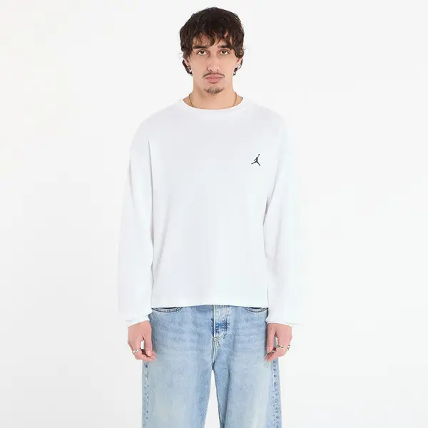 Jordan Тениска Jordan Flight Mountainside Men's Long-Sleeve Waffle Shirt White/ Black XL