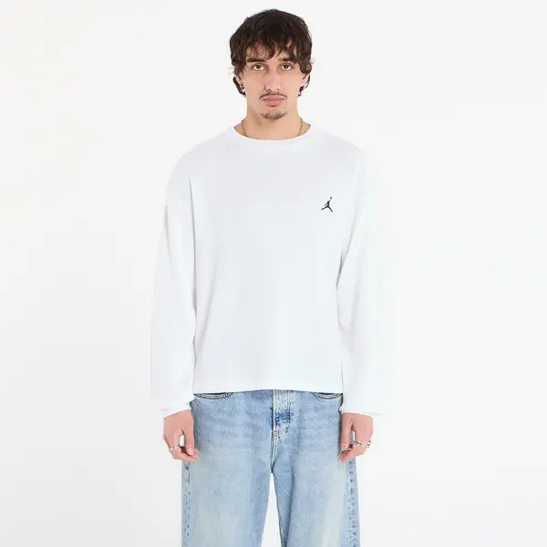 Jordan Тениска Jordan Flight Mountainside Men's Long-Sleeve Waffle Shirt White/ Black XL