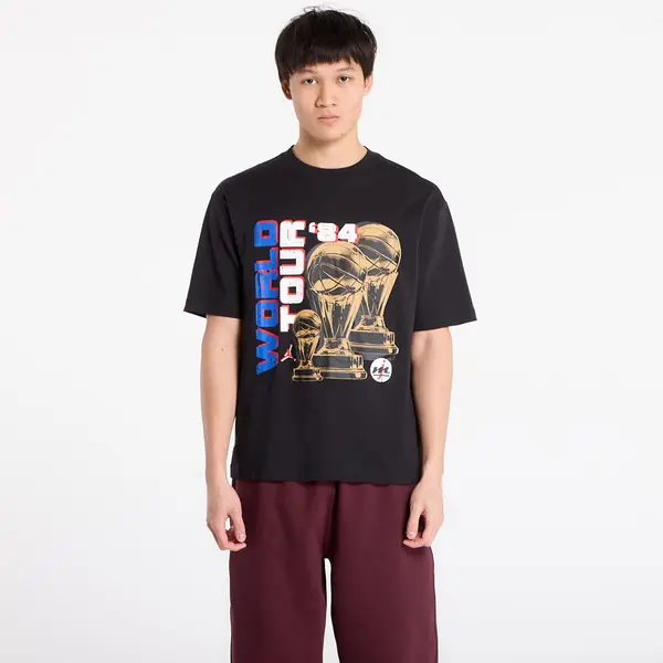 Jordan Тениска Jordan M NC World Tour SS Crew Black L