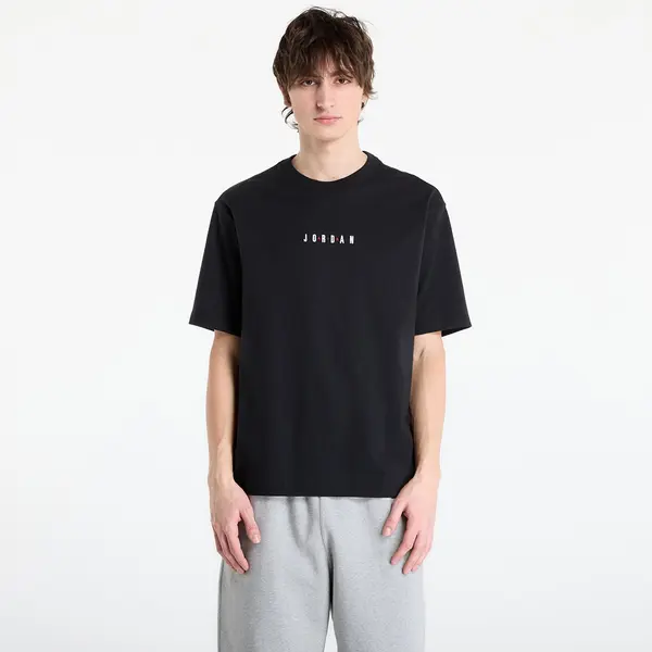 Jordan Тениска Jordan Men's Embroidered T-Shirt Black/ Sail/ Sail S