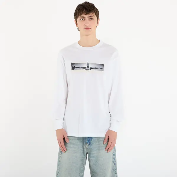 Jordan Тениска Jordan Men's Long-Sleeve Crew-Neck T-Shirt White/ Black M