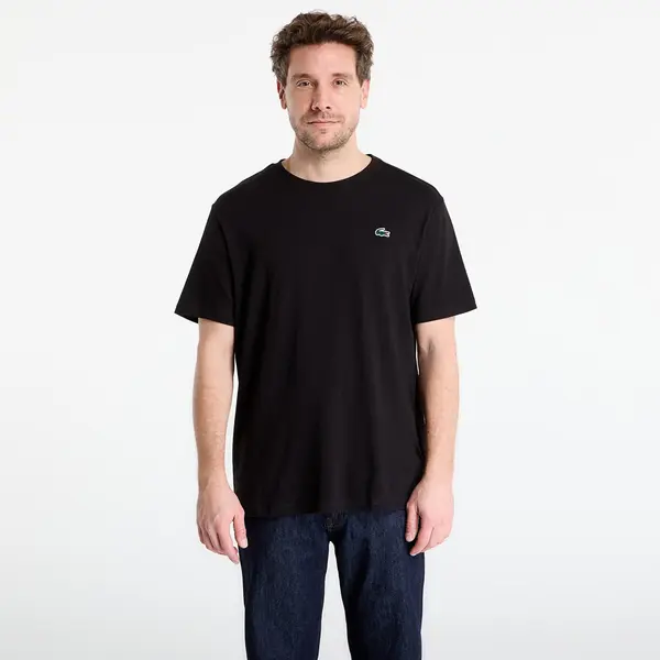LACOSTE Тениска LACOSTE Tee-Shirt Black/ Lamb'S Lettuce 4
