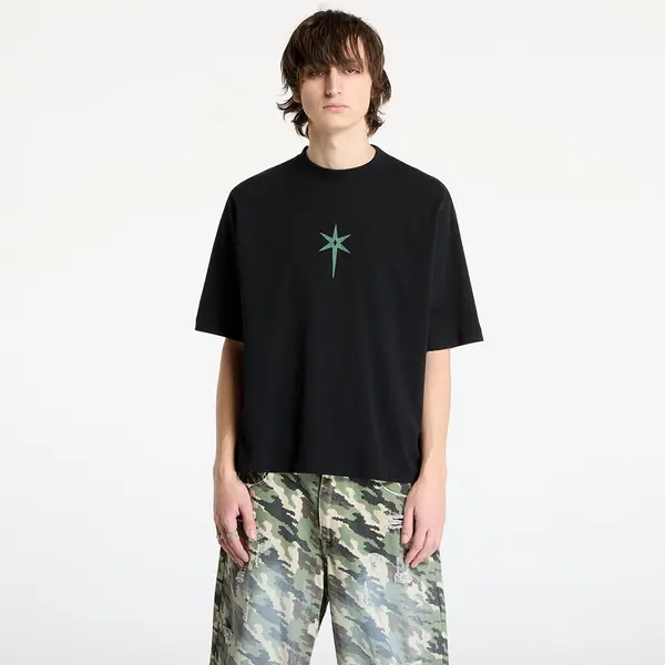 Marcelo Burlon Тениска Marcelo Burlon County Goth Boxy T-Shirt Black/ Deep Green XS