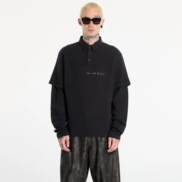 MISBHV Тениска MISBHV Layered Polo Longsleeve Washed Black M