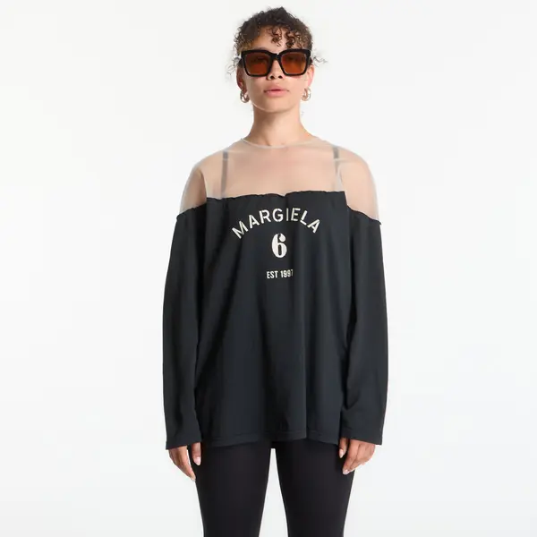 MM6 Тениска MM6 Jersey Top With Mannequin Print Black L