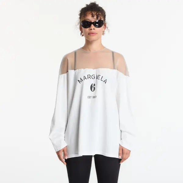 MM6 Тениска MM6 Jersey Top With Mannequin Print Off White XS