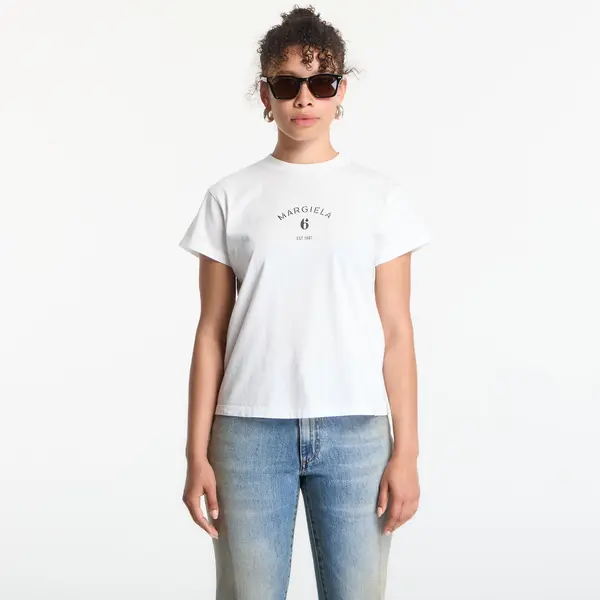 MM6 Тениска MM6 Signature Jersey T-Shirt Off White M