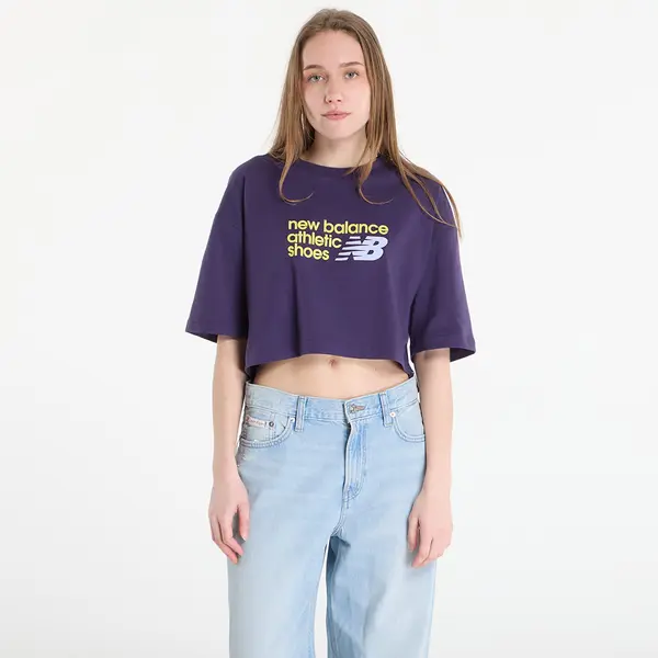 New Balance Тениска New Balance Athletics Premium Chest Logo Cropped T-Shirt Boyseerry M