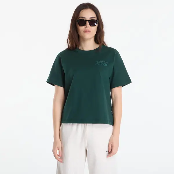 New Balance Тениска New Balance Athletics Premium Logo Hip Length Relaxed T-Shirt Nordic Green M