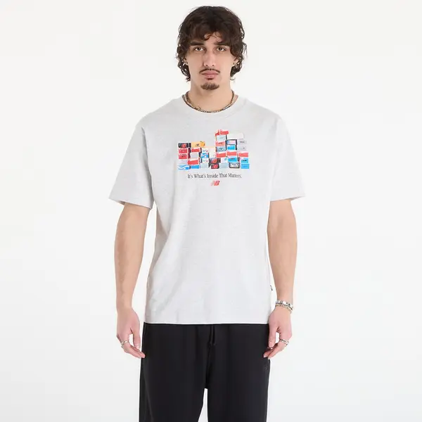 New Balance Тениска New Balance Boxes T-Shirt Ash Heather S