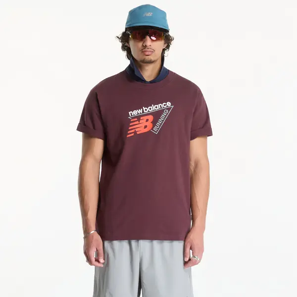 New Balance Тениска New Balance Classic Tri-Logo T-shirt Cherry Leather S