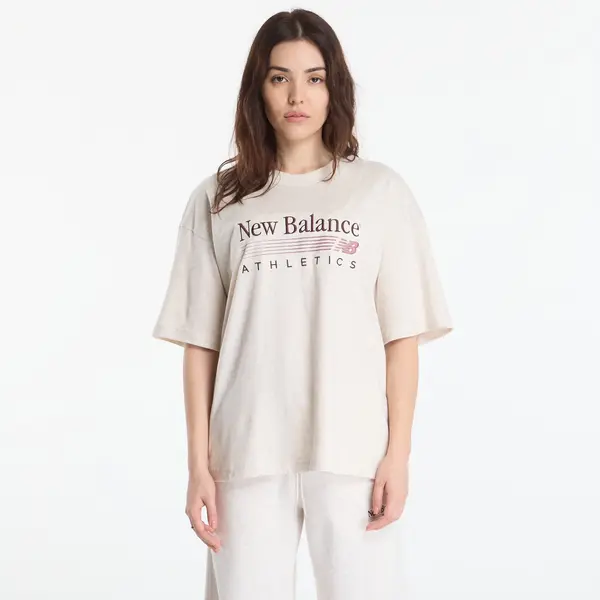 New Balance Тениска New Balance Trackside Oversized T-Shirt Linen Heather XS