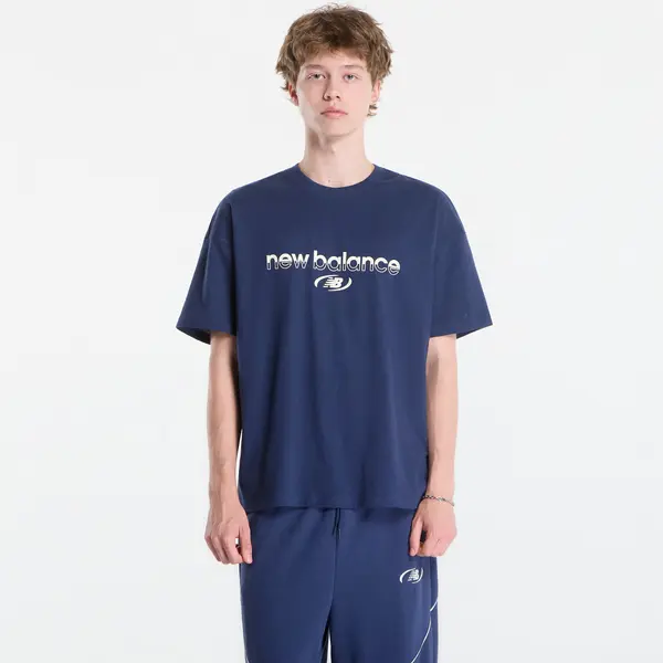 New Balance Тениска New Balance Trackside T-Shirt Nb Navy L