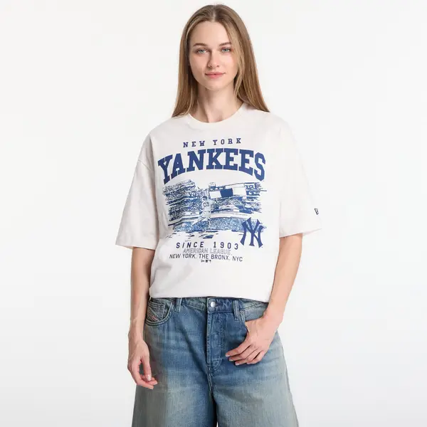 New Era Тениска New Era MLB Slub Stadium OS Tee New York Yankees UNISEX Off White M