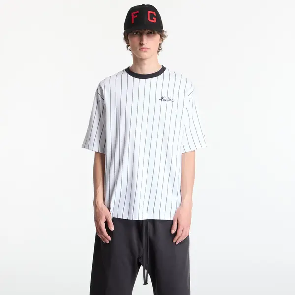 New Era Тениска New Era Pinstripe OS Tee UNISEX Optic White/ Navy L