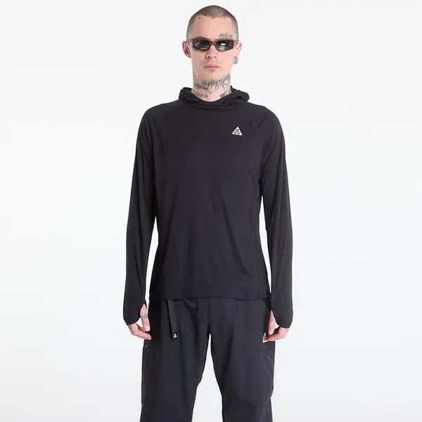 Nike Тениска Nike ACG "Solar Chase" Men's Dri-FIT UV Long-Sleeve Hooded Top Black/ Black/ Summit White XXL