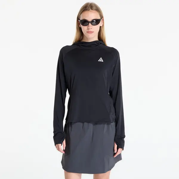 Nike Тениска Nike ACG Women's UV-Resistant Hooded Trail Running Mid-Layer Top Black/ Black/ Summit White L