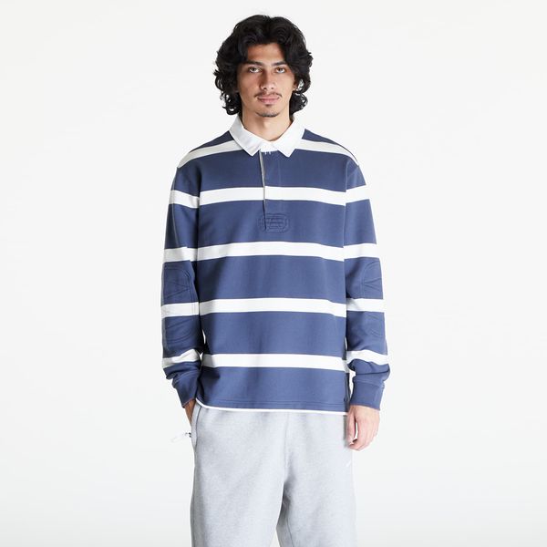 Nike Тениска Nike Life Men's Striped Heavyweight Rugby Shirt Thunder Blue/ Sail/ White/ Thunder Blue L