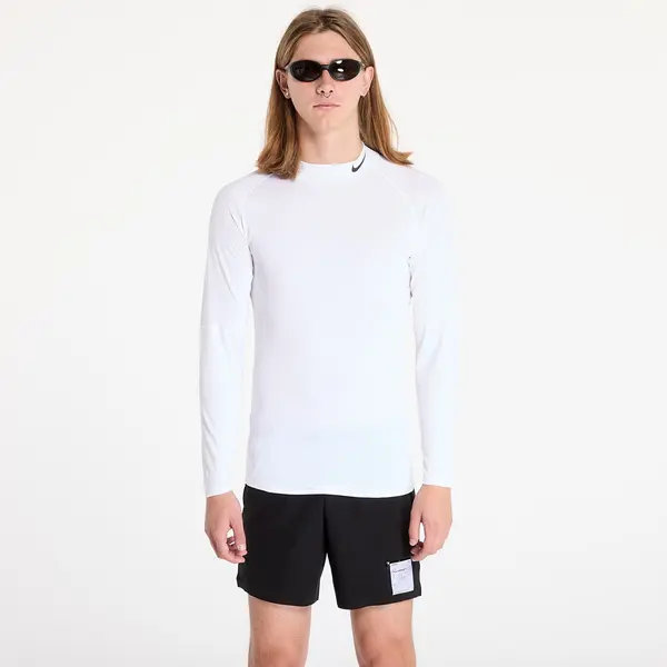 Nike Тениска Nike Pro Men's Dri-FIT Fitness Mock-Neck Long-Sleeve Top White/ Black XXL