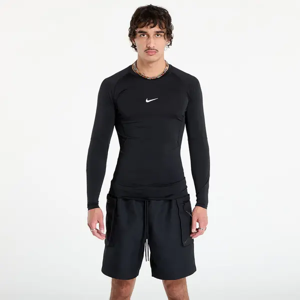 Nike Тениска Nike Pro Men's Dri-FIT Tight Long-Sleeve Fitness Top Black/ White XXL