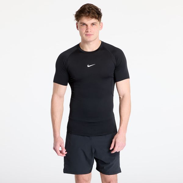 Nike Тениска Nike Pro Men's Dri-FIT Tight Short-Sleeve Fitness Top Black/ White M