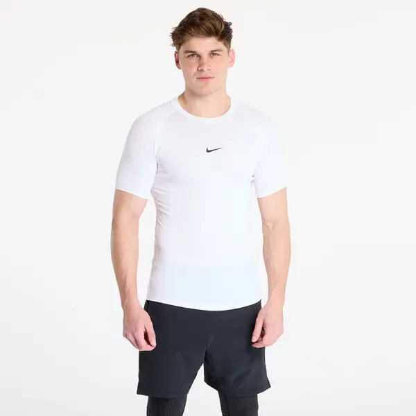 Nike Тениска Nike Pro Men's Dri-FIT Tight Short-Sleeve Fitness Top White/ Black L
