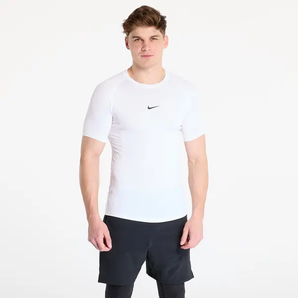 Nike Тениска Nike Pro Men's Dri-FIT Tight Short-Sleeve Fitness Top White/ Black XXL