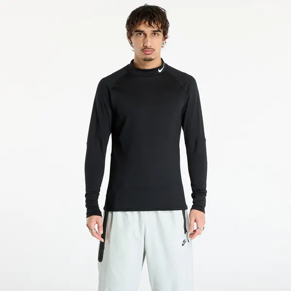 Nike Тениска Nike Pro Men's Dri-FIT Warm Long-Sleeve Fitness Mock Black/ White XXL