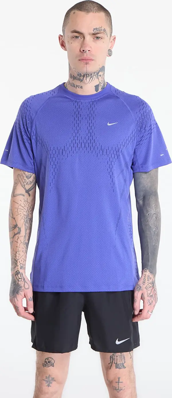 Nike Тениска Nike Stride Plus Men's Dri-FIT ADV Short-Sleeve Running Top Lapis/ Deep Royal Blue/ Reflective Silv XL