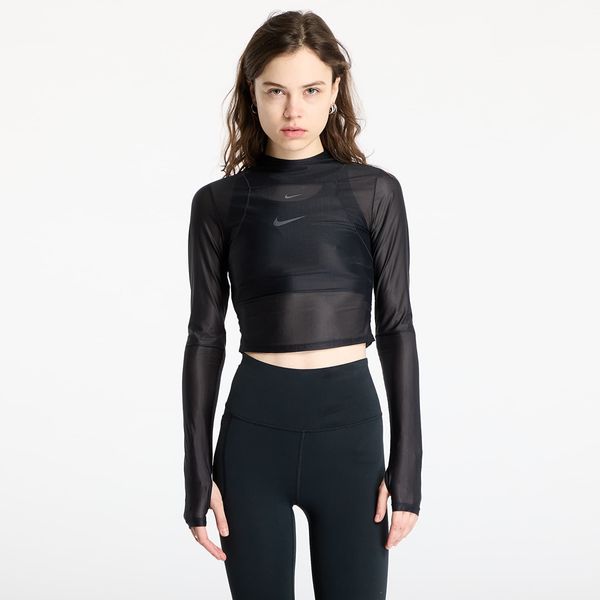 Nike Тениска Nike Zenvy Women's Dri-FIT Long-Sleeve Sheer Top Black/ Pcg6C XS