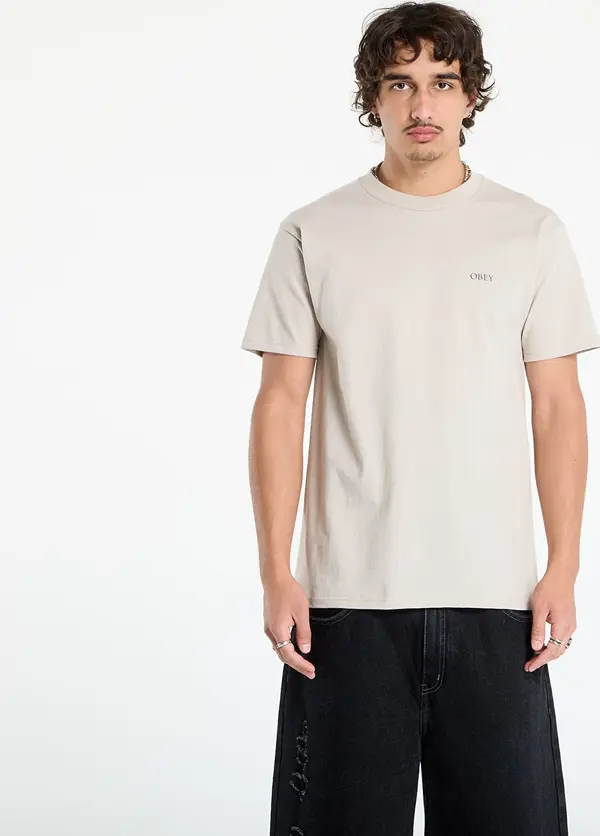 OBEY Clothing Тениска OBEY Peace & Justice Statue Tee Silver Grey XL