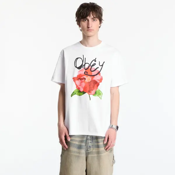 OBEY Clothing Тениска OBEY Watercolor Poppy White XL