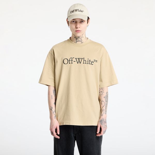 Off-White Тениска Off-White Big Bookish Skate S/S Tee Creme Brulée S