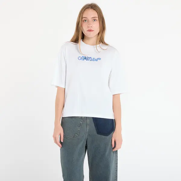 Off-White Тениска Off-White Cloudy Arrow Boxy Tee White/ Electric Blue S