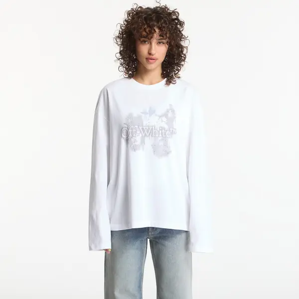 Off-White Тениска Off-White Crystal Flower L/S Tee White S
